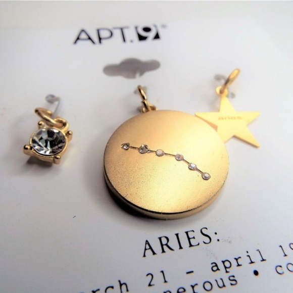 New Apt 9 Aries Zodiac Charms 3 Piece Set - Picture 3 of 4